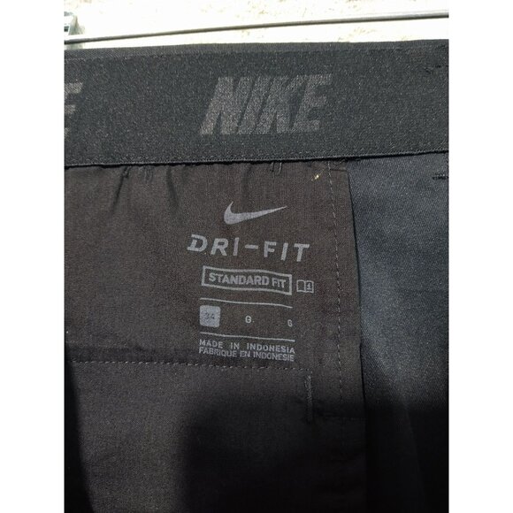 Nike Golf Shorts Mens 34 Black Chino Tour Dri Fit Standard Flat Front Mid Rise - Picture 7 of 10